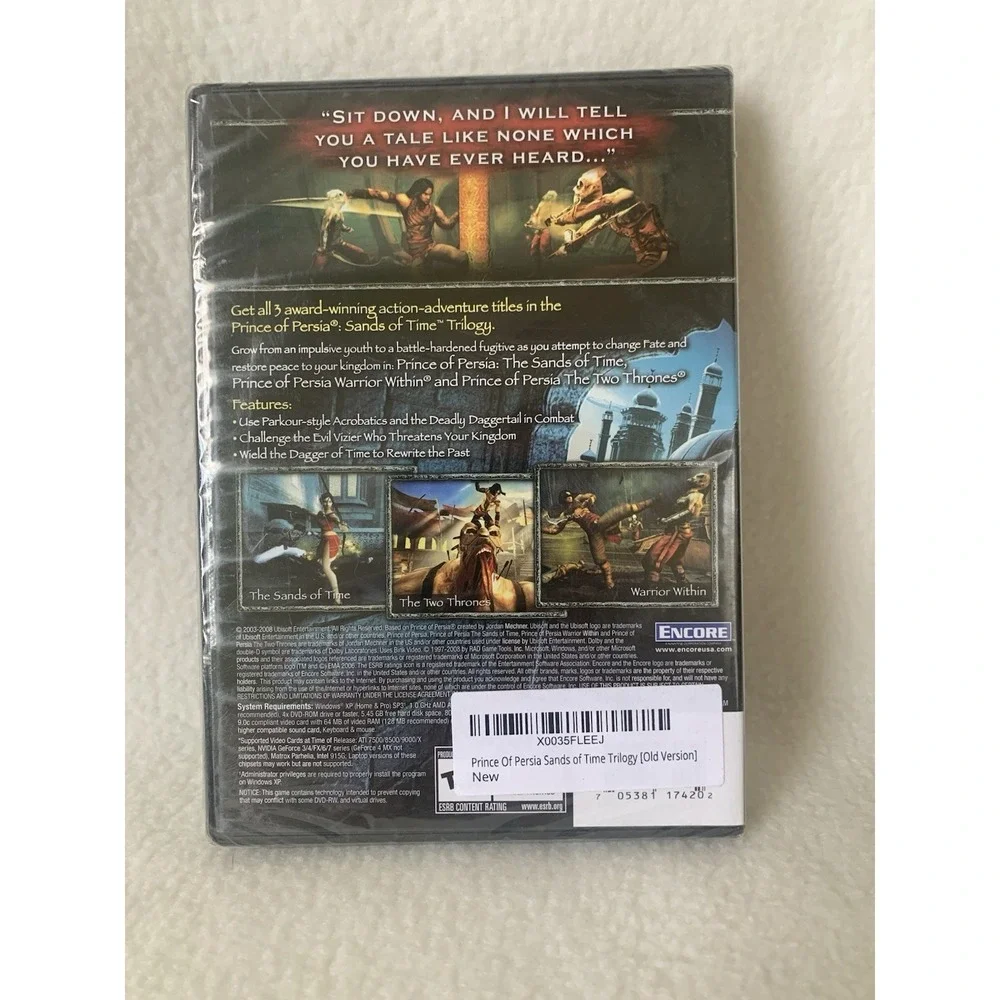 Prince Of Persia Sands of Time Trilogy [PC 2008] - Brand New SEALED!